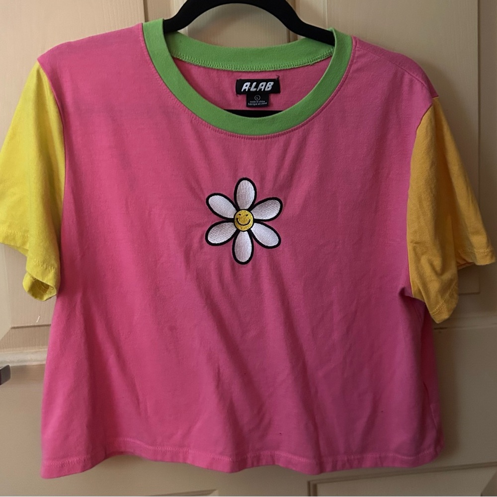 A-Lab Multicolor Shirt with Smiling Daisy Design